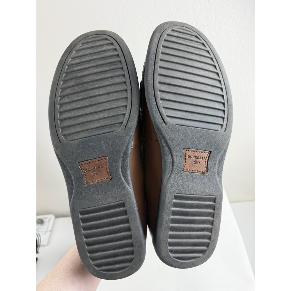 Dockers Sinclair Kiltie Tassel Loafers Mens Brown Leather Slip On Shoes Sz 10.5 - Picture 7 of 9